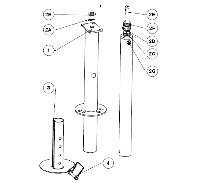 ULTRA 4000 ELECTRIC TONGUE JACK 2.25" TUBE, 4,000 LB. CAPACITY Ultra