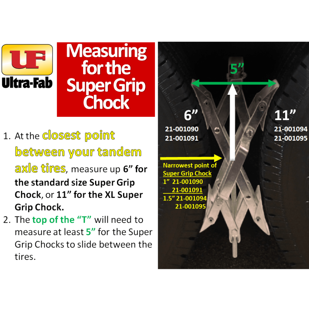 SUPER GRIP TIRE LOCKING CHOCK XL 1/PACK (21001094) UltraFab Products
