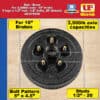 Hub/Drum Assembly - Loaded (3,500 lb. capacity, 5 lug, 4.5", 1/2"-20, for 10" Brake) (48-979550) - Image 5